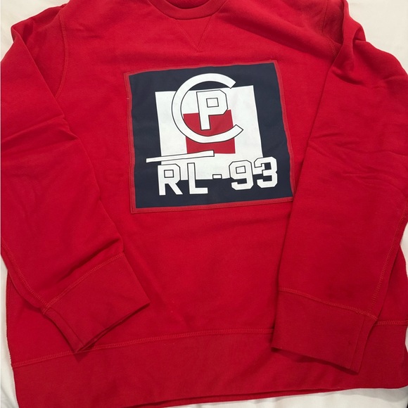 Ralph Lauren MINT CP93 Red Crewneck Sweater Classic Knit - Picture 1 of 4